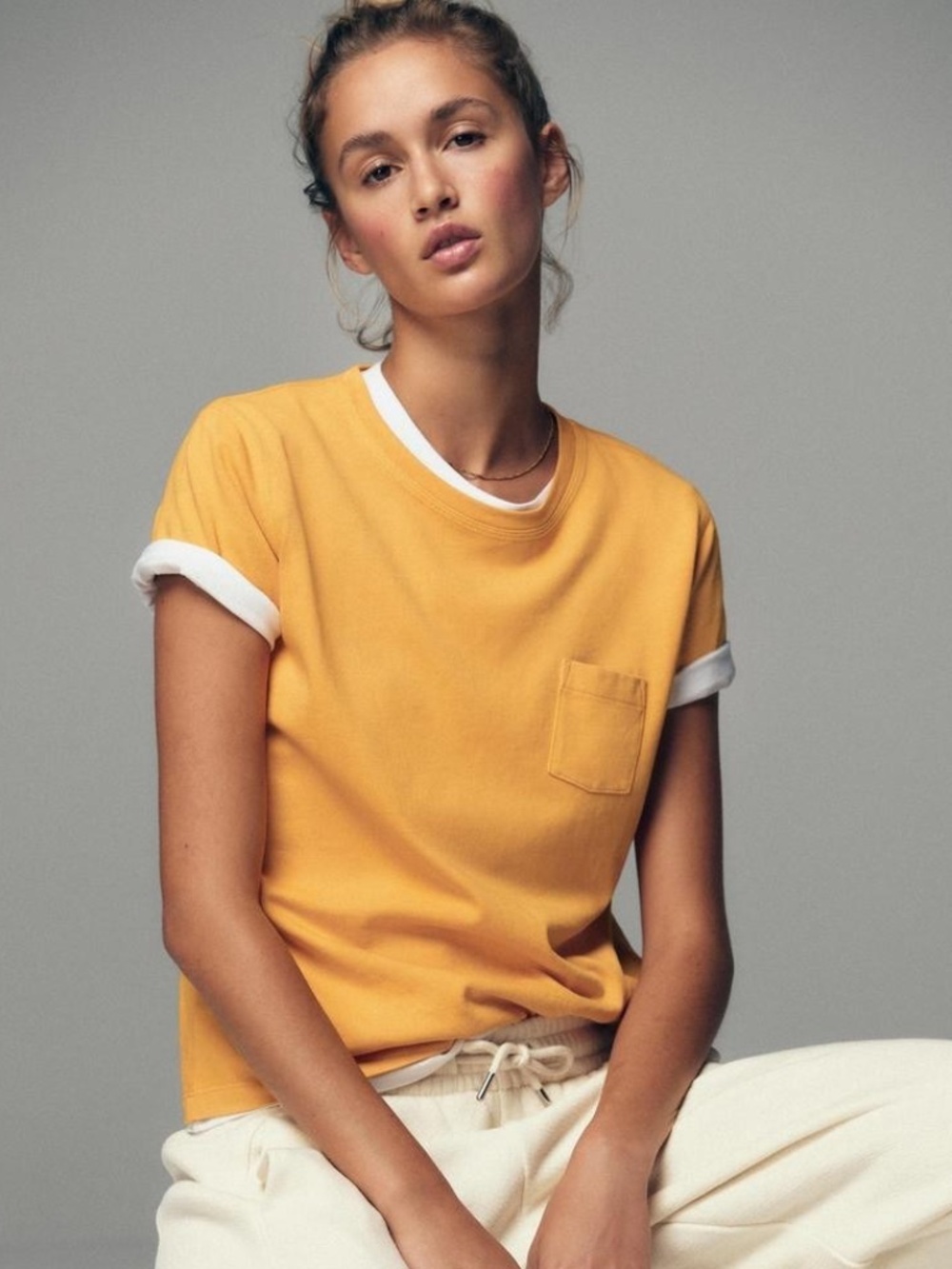 NWT Zara Washed Pocket Tee M